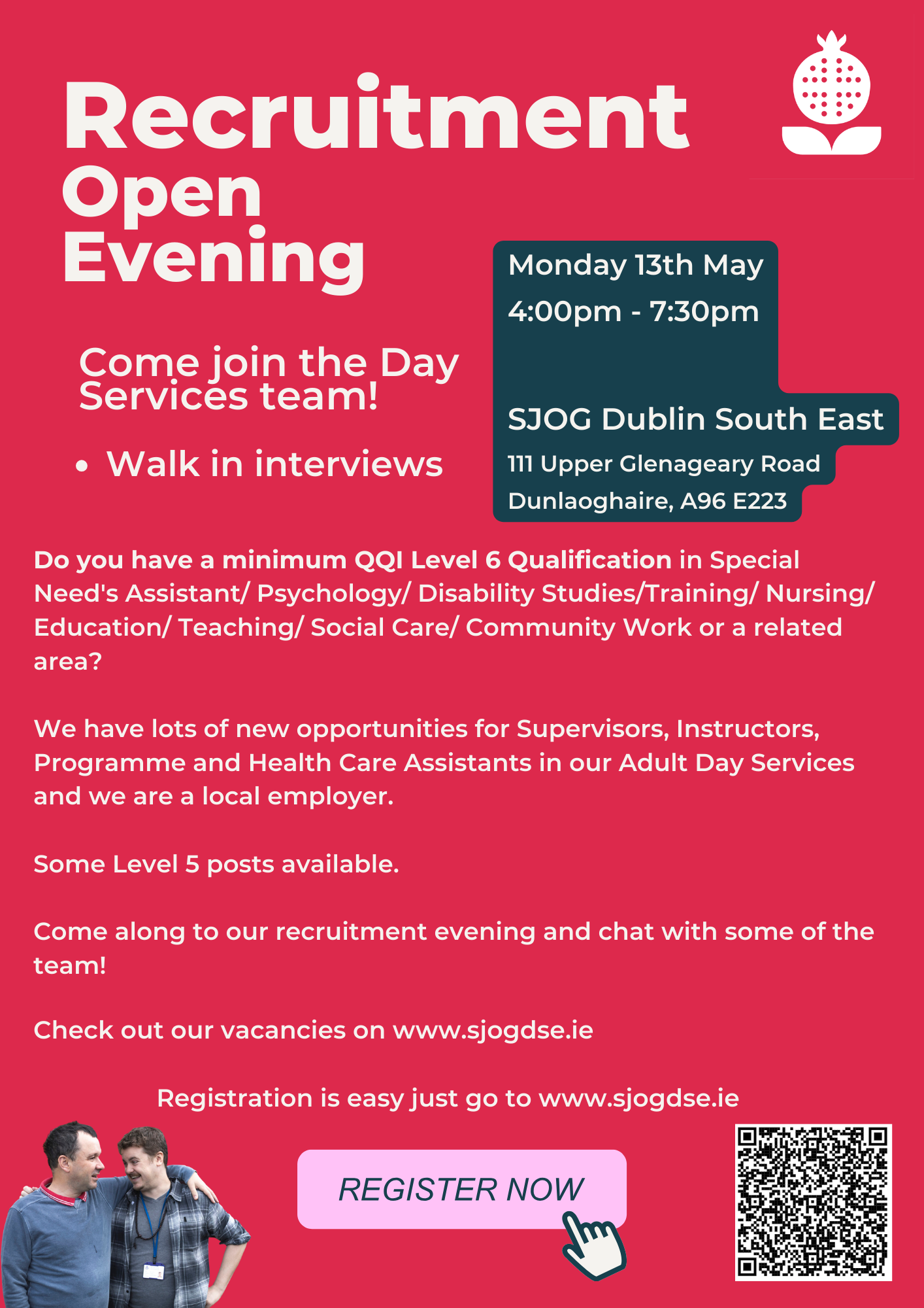 Recruitment poster for SJOG